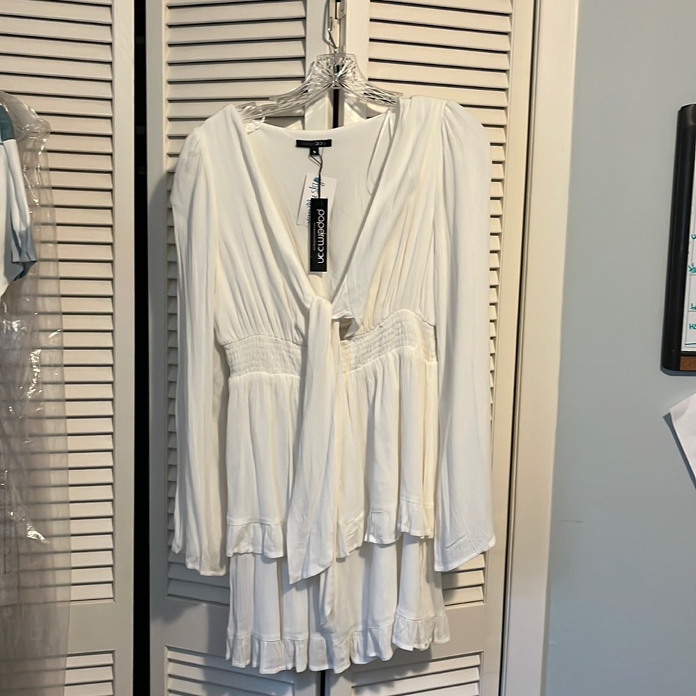 White coverup dress NWT papermoon medium